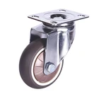 1''/1.25''/1.5''/2''/3''Extra light Caster With Brown TPR Wheel