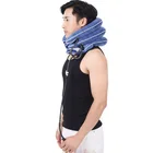 Air inflation cervical neck therapy vertebra tractor traction device