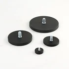 Custom Handle Rubber Coated Neodymium Magnet With Threads