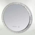 Round Shape Crystal Makeup Mirror with Bluetooth for Home Deco & Make-up