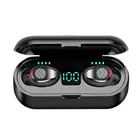 スマートタッチスポーツ防水イヤホン低音ハイファイワイヤレスヘッドフォンノイズキャンセル Bluetooth イヤ電源銀行充電ケース
