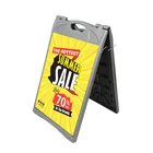 Double side plastic sidewalk signs a frame stand sandwich pavement board