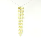 Hot Sales 14mm light yellow crystal octagonal curtain beads garland strands prism chandelier parts for crystal lamp decor