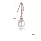 Rose Gold Hook Fashion 925 Sterling Silver Rose Gold Hook Freshwater Pearl Aaa Hook Earrings