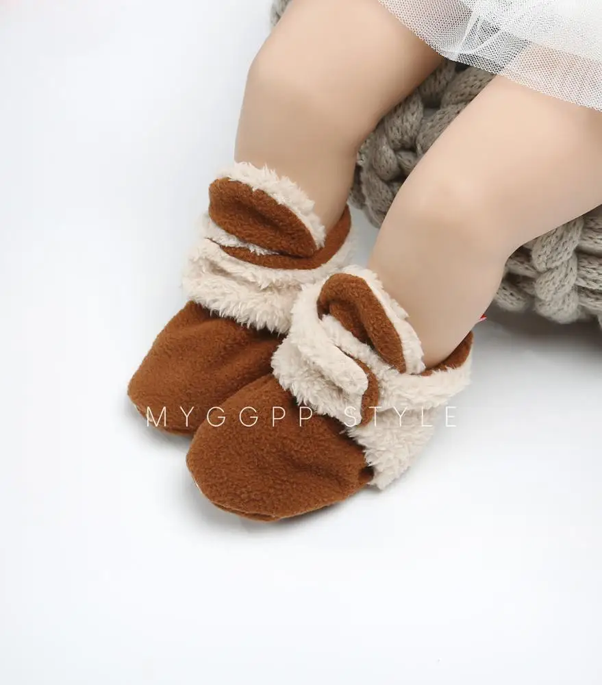 Winter Warm Newborn Baby Socks Shoes Boy Girl Toddler First Walkers Booties Cotton Comfort Soft Anti-slip details