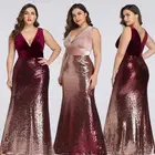 custom 2019 hot sex floor length plus size sequin velvet prom dress for woman