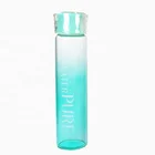 Glass tumbler voss bottle high borosilicate glass drinking mugs with plastic screw lid