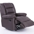 2019 Hot Sale Modern Multifunctional Brown PU Leather Recliner Sofa