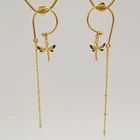 Wholesale 18K Gold Plated Women Earrings Cz Hoop Earrings Jewelry