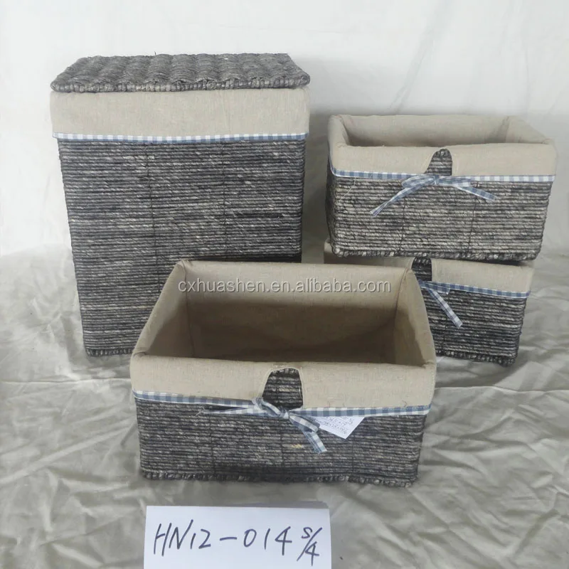 seagrass straw water hyacinth grass corn husk storage basket