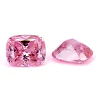 wuzhou gems synthetic zircon pink loose cubic zirconia stones cushion cut