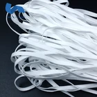 OEKO certificate latex free white knit flat 5mm mask elastic band for ear loop