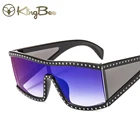 KB71011 Big frame rhinestone Sunglasses Square UV400 retro sunglasses 2020 wholesale for woman
