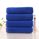 100% Cotton Blue, sky blue, custom color 21s Solid Gym Have Logo Jacquard Face hand gym Towel with zipper pocket