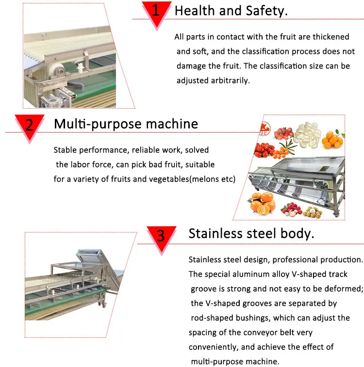 Professional Track Citrus Potato Grading Fruit Roller Sort Machine Sorting Walnuts Sorter Machine supplier