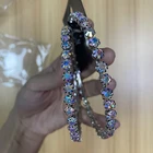Hoop New Trendy Style Gold Plated Crystal Diamond Big Large Custom Hoop Earrings