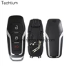 no blade double battery clamp 3 button smart car key shell with Speaker button for Ford