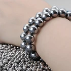 High Quality Natural Crystal Stone Negative Ion Terahertz Round Beads