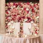 Hot sale custom decorative rose hydrangea mat panel flores artificiales flower high quality flowers fleure decoration