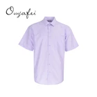 High quality ready to ship yarn dyed short sleeve clothes casual office shirts