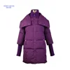 New Style Ladies' In Purple Knit Collar Duck Down Coat