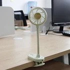 car polymer battery 2019 good quality solar table motor mini usb fan led light clip fan