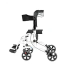 Hot Sales Light Folding European Alumiun Rollator Walker and Transit Chair for Adult