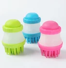 Free Sample Soft Rubber Silicone Pet Hair Remover Shedding Shower Comb Dog Cat Bath Massage Brush