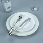 Wholesale cheap bulk white round ceramic dinnerware dish plate hotel restaurant porcelain dinner plates