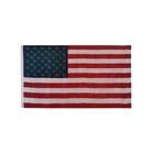 100% polyester 68D custom screen printing indoor/outdoor Factory Price blue thin line us Flag