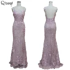 Flower Decoration Teen Girl Party Dress V-neck Beaded Backless Long Evening Dresses
