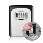 Wall Mount 4 Digit Key Storage Box Cabinet Security Safes Combination Heavy Lock