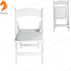2015 used cheap modern wedding chair/white wood folding chair