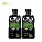 Private label oem 100% cover white hair black magic herbal hair color dye shampoo