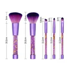 5pcs acrylic holder crystal cosmetic makeup brush set