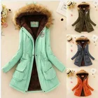 Warm Long Coat Fur Collar Hooded Jacket Slim Winter Parka Outwear Coats