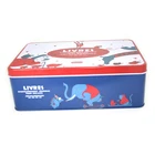 Personalized Big Rectangular Storage Packaging Tin Box Stationery Metal Tin Can House Tin For Children Gift
