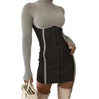 Long Dress Dresses Long Sleeve Sexy Nightclub Bag Hip Bodycon Dress Casual Fitted Short Fall Dresses Women