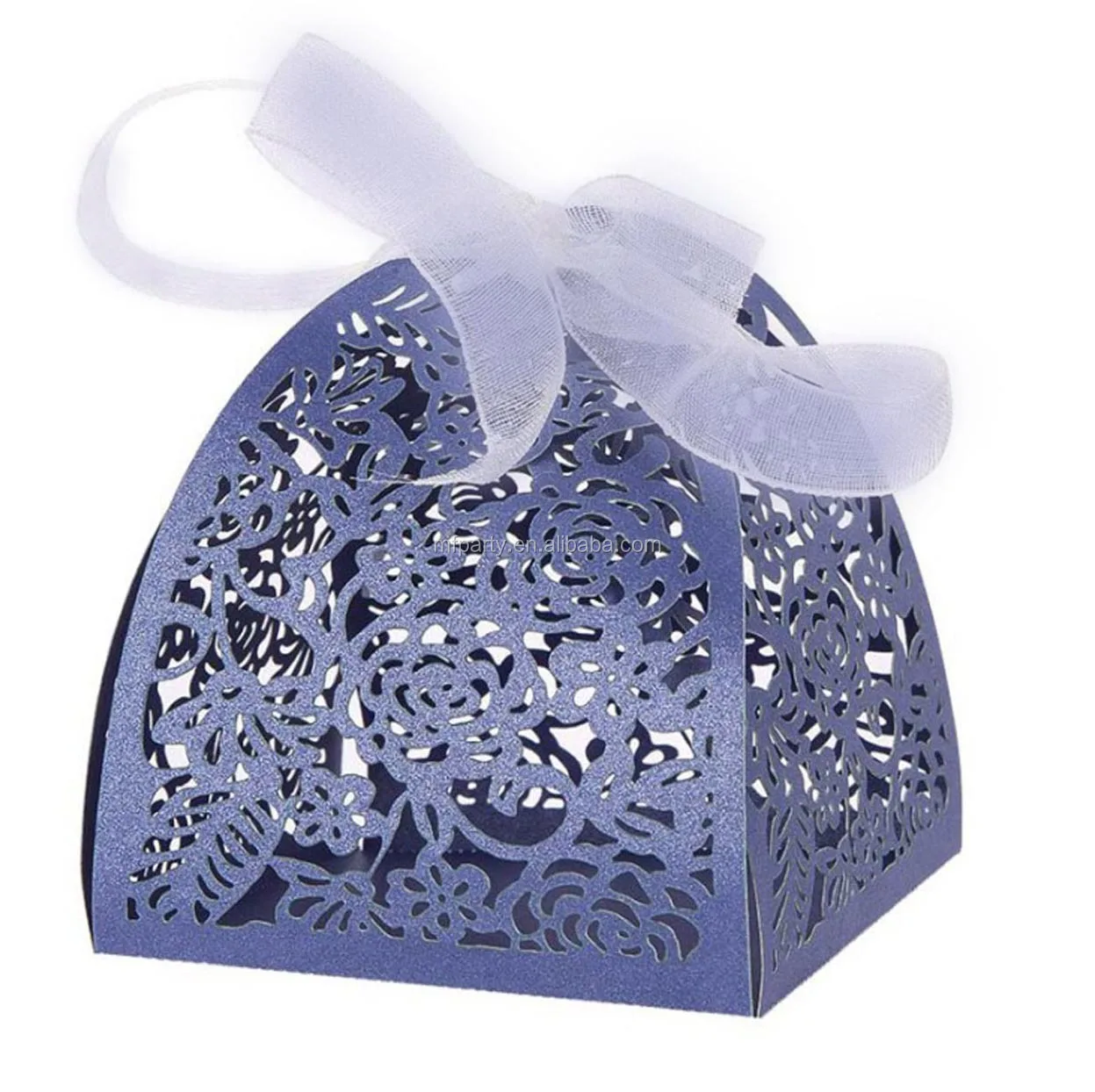 elegant laser cut rose wedding candy boxes gift boxes for candy