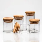 Home Decoration Candle Glass Wholesale Luxury Decorative Candle Jars Clear Glass Candle Jars with Lid