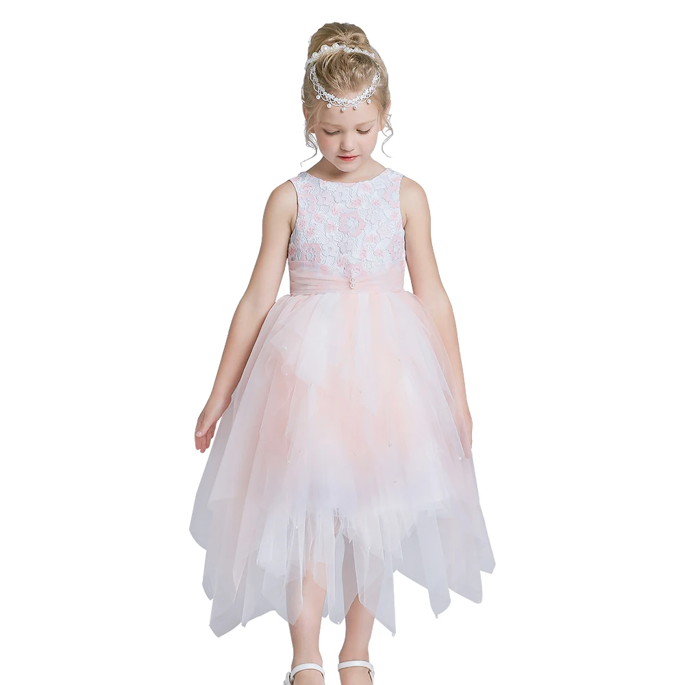 pink and white party dress