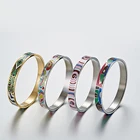 Fashion Enamel Bracelet Jewelry Stainless Steel Customized Steel Bangles For Women