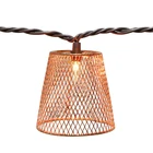 for Christmas Strings Light String Bulb Mesh Cone Decor 10 Bulbs Outdoor Electrical Plug in Light Strings