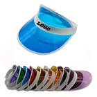 Logo Customization Visor Fashion Novelty UV Protection Customer Blue Plastic Sports Sun Visor