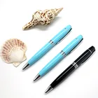 Corporate advertising gift promotional pen blue metal pen design