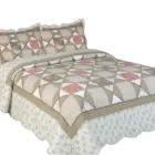 High quality customized China products summer bedspread 100% cotton fabric embroidered pattern quilt