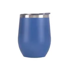Hot Sale 12oz Double Wall Stainless Steel Wine Tumbler With Leak Proof Lid And Stainless Steel Straw