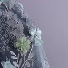 2019 Hotsell factory bridal flower embroidered wholesale african 3d floral embroidery sequin lace fabric