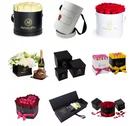 China Custom Luxury Opening rigid Flower Packaging Square Box Box for Fresh Rose Valentines