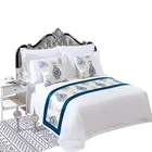 Best seller wholesale plain white polyester quilt bed cover queen hotel